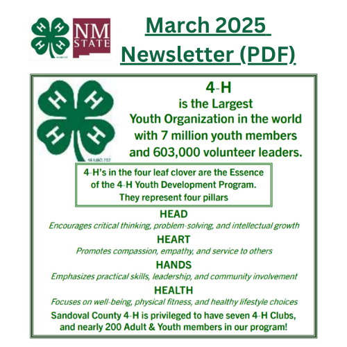 4H Newsletter Cover (March)