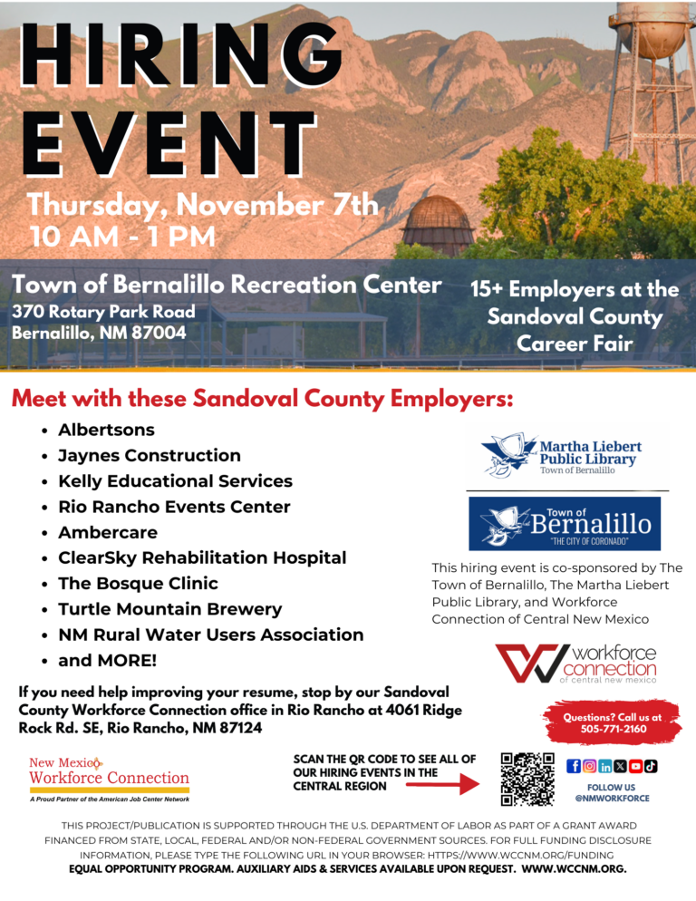 FINAL Bernaliillo Hiring Event 11-7-24